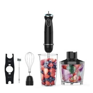 H4eae370fc46244d58f94fdf63e58a921w.jpg Handheld Hand Blender 1000W Immersion Blender Mixer with Attachments: Stainless Steel Blade With 6 in 1 Hand Blender
